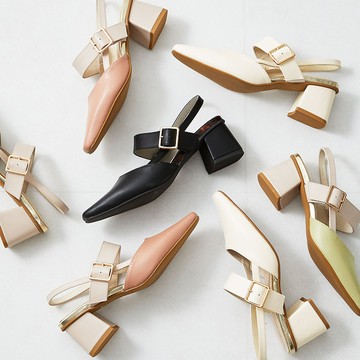 ORiental TRaffic 浪漫知性寬帶後勾方頭高跟鞋 (四色 日本OR女鞋 31114)