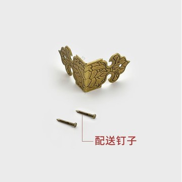 新品下殺 金屬包角護角首飾盒木盒包裝盒包邊直角禮品盒錦盒裝飾邊金色古銅 5・15