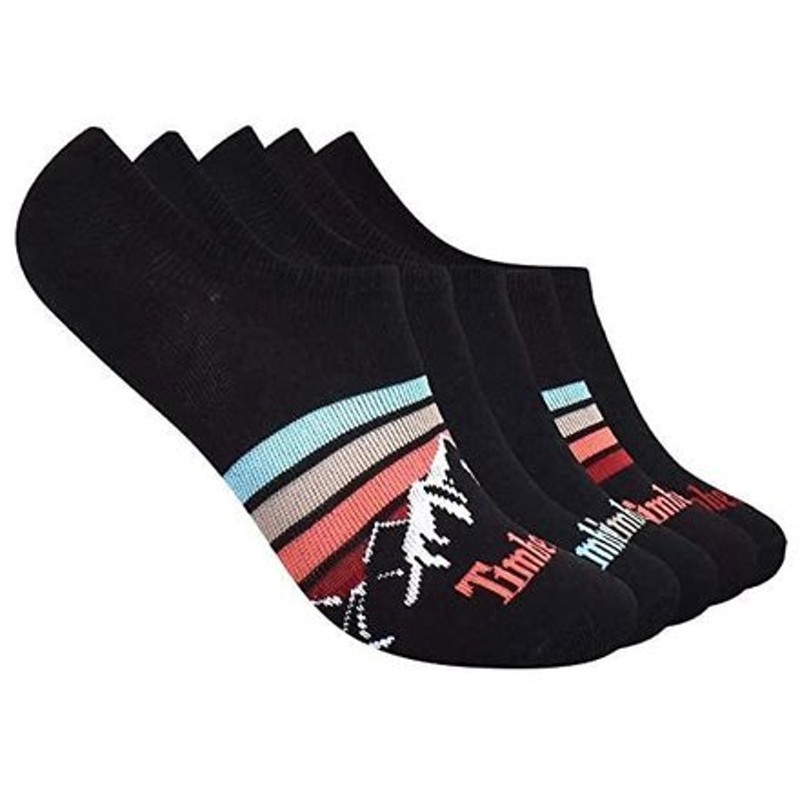 ティンバーランド 5 Pack No Show Liner Socks レディース 靴下 ソックス Black Mountain Stripe 通販 Lineポイント最大get Lineショッピング