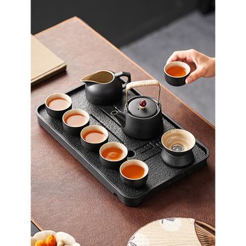 黑陶功夫茶具2025新款小套套裝家用辦公室高檔輕奢中式泡茶壺茶杯