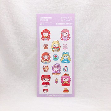 甜秘密變身趴踢手帳貼紙 / No.57