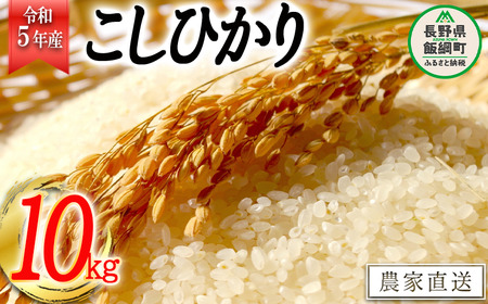 米 こしひかり 精米 10kg 令和5年産 かざまファーマー 沖縄県への配送不可 2023年10月上旬頃から順次発送予定 コシヒカリ 白米 精米 お米 信州 19500円 予約 農家直送 長野県 飯綱町 [1160]