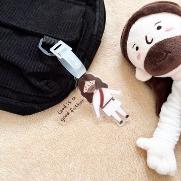 JIN CHA GOD-壓克力吊牌 超可愛耶穌插畫壓克力吊牌行李掛牌/受洗