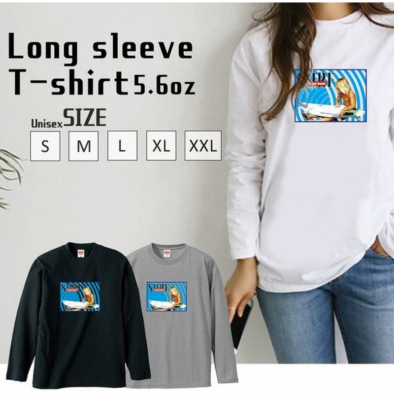 Tシャツ トップス レディース 長袖 Tシャツ ペア Grandswell グランドスウェル Surf キッズサーファー チューブ Wave アート Boxロゴ 西海岸 サーフスタイル 通販 Lineポイント最大get Lineショッピング