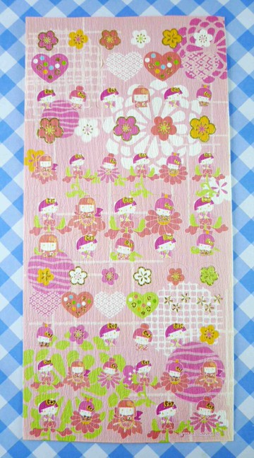 【震撼精品百貨】Hello Kitty 凱蒂貓 KITTY貼紙-和風粉心 震撼日式精品百貨