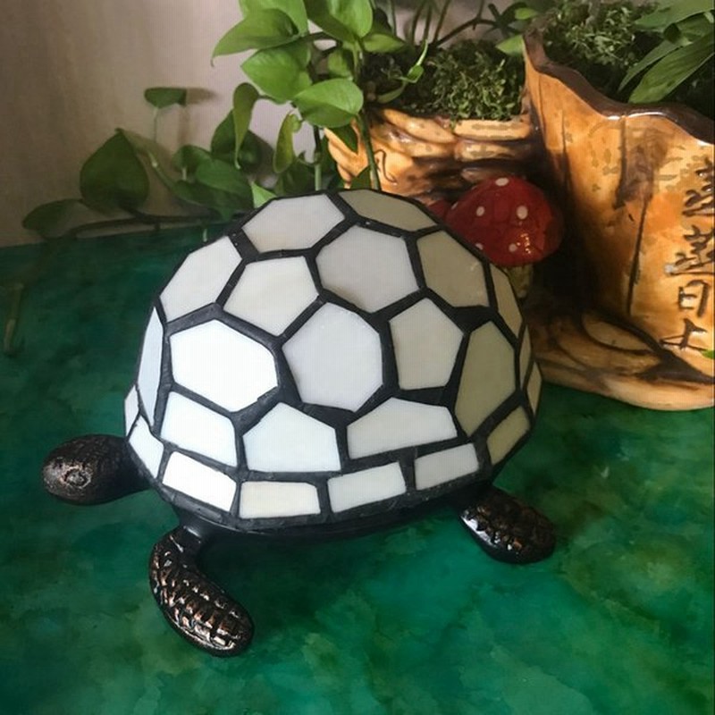 テーブルランプ Desk Lamp 亀形 アンティーク 可愛い ステンドグラス おしゃれ 卓上照明 デスクライト ガラス工芸 ベッドサイドランプ 通販 Lineポイント最大get Lineショッピング