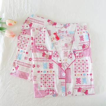 春夏季薄hellokitty粉色少女學生睡衣長袖長褲年輕家居服網紅同款