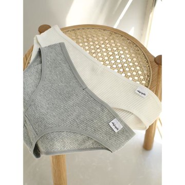 內衣狂世家日系螺紋棉運動風簡約低腰性感透氣三角褲女士內褲