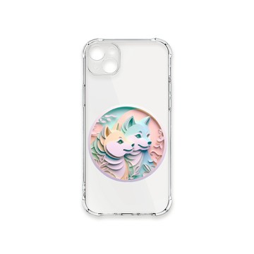 iPhone 13 殼 TRON IPhone 13 可愛紙雕柴犬 四角防摔殼 手機殼