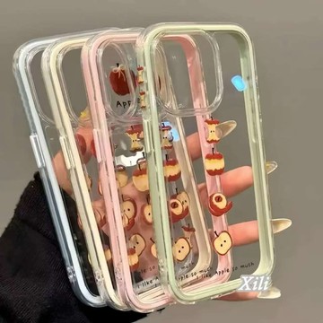 臺灣現貨🚀大孔二合一手機殼 紅蘋果 適用於蘋果17promax 16Pro 15plus 14 13 12 11防摔