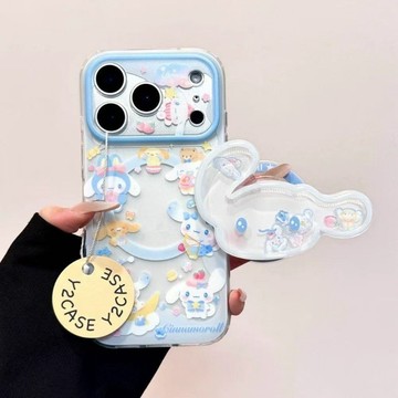 卡通玉桂狗搖搖樂磁吸支架蘋果17air手機殼13iPhone16潮殼15pro爆款12/14promax
