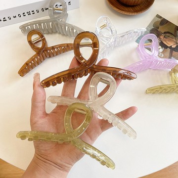 韓版簡約氣質果凍色髮夾【N117】