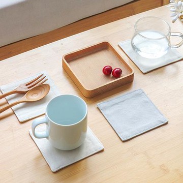 E.City_日式質感帆布餐墊隔熱墊三件組