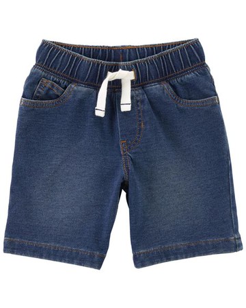 Toddler Pull-On Knit Denim Shorts