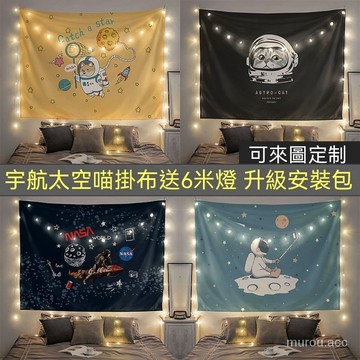 台灣出貨 價背景布ins掛布房間臥室床頭海報牆布宿舍改造佈置裝飾布網紅掛毯 掛布房間臥室床頭畫 牆面裝飾 門簾 背景布