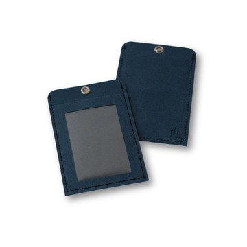 雙卡層證件套 海軍藍 機能紙革 時尚永續 質感溫潤 台灣職人手作