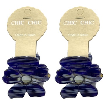 CHIC CHIC 日本造型抓夾-花款髮夾 2入/組  SY12872 花款藍  1組