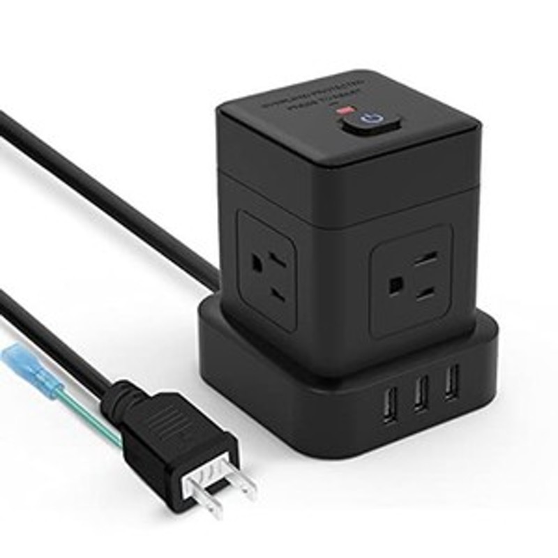 安心発送】 電源タップ ACアダプター 充電器 3ポート 延長コード USB 電源ボタン 1.5m 薄型 コンセント discoversvg.com