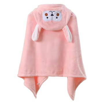 連帽浴巾 大號 粉色小猴 柔軟親膚 吸水速乾 寶寶沐浴必備  1條