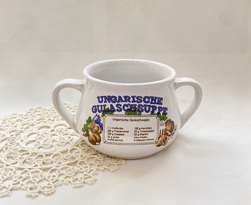 【好日戀物】德國vintage復古1970年代鄉村風古典手柄湯杯食譜碗