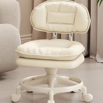 【匠俱】靜音滑輪椅-靜音萬向滑輪矮凳家用茶幾小沙發凳子-加厚帶靠背可移動