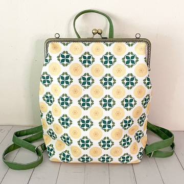 【現貨+預購】手工 口金帆布後背包 優雅綻放