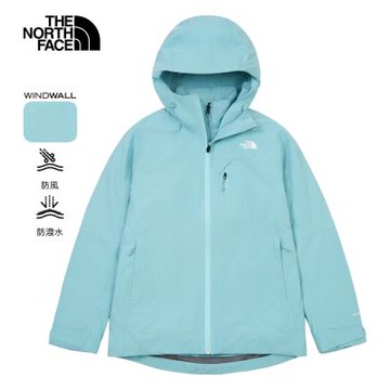The North Face 官方旗艦 北面女款藍色DRYVENT防水三合一外套｜8ED1BOA