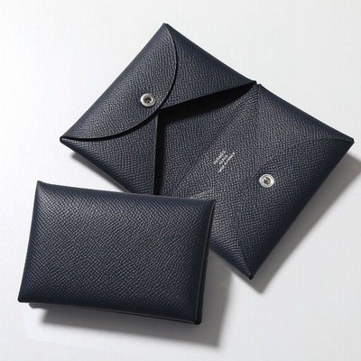 エルメス カルヴィ エプソン ブラック コインケース カードケース Z刻印 HERMES - エルメス カルヴィ エプソン ブラック 黒 U刻印 カード