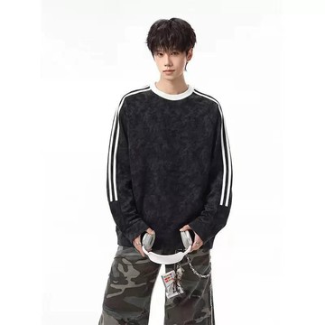 三條槓 扎染衛衣 男女同款 棉質 日常穿搭 休閒百搭 日常實穿 舒適好搭 通勤休閒穿搭