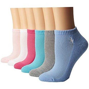 Ralph Lauren 2018女馬球運動典雅混搭低切短襪6入組