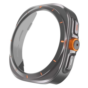 ZELSEN 超變形 全包覆 一體式 9H 鋼化玻璃 智慧手錶保護殼 44毫米  Galaxy手錶 7(44 mm)  1個  鈦灰