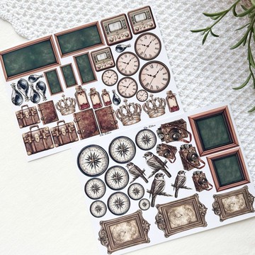 A538 - 復古花卉手帳貼紙