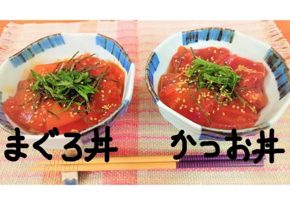 まぐろ・かつおの海鮮漬け丼セット100g×10パック(山川町漁協 A-419)おうちでパッと海鮮丼！