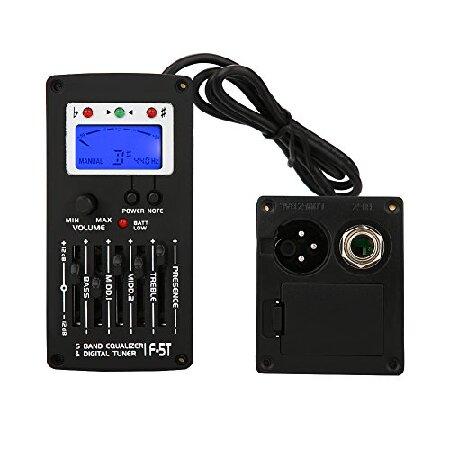 Tbest Guitar Preamp,Guitar Preamp Equalizer Digital Tuner,F 5T Pickup,Digital Tuner Pickup Acoustic Electric Preamplifier 5Band
