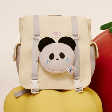 Vanwalk 出走 卡通熊貓造型後背包 V2788  奶油黃熊貓  28 x 12 x 31cm