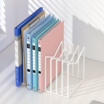 臺灣/✨置物架 收納架 文件收納 A3A4桌面文件架金屬文件框辦公室收納架鐵質多層文件夾書立檔案架