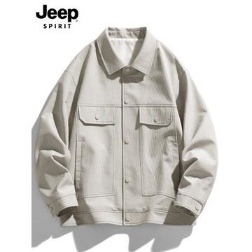 JEEP SPIRIT吉普春秋款外套男2025秋冬季襯衫式休閑夾克男款上衣