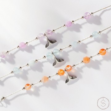 【SPANCONNY】CONNY 專屬守護 | 海藍寶 紅膠花 薰衣草紫水晶 | 天然水晶手鍊