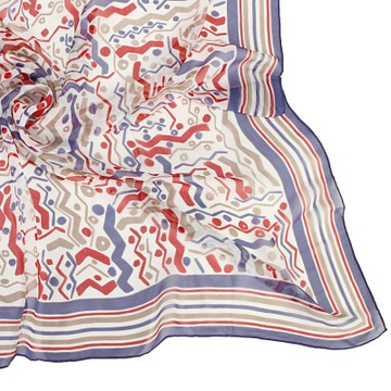 Christian DIOR 迪奧 迪奧 繽紛彩帶嘉年華大絲巾-藍色