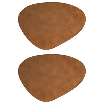 皮革餐墊/杯墊 無毒耐熱PVC  43.5 x 37cm x 厚 1.8mm  胡桃褐色  2個