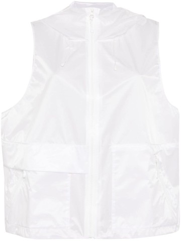 JNBY - slouchy-hooded zip-up vest - women - Polyamide - S - White