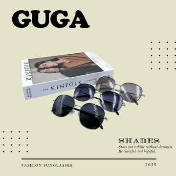 【GUGA】時尚淑女太陽眼鏡 抗UV防曬墨鏡 時尚必備 高質感圓框 J2607
