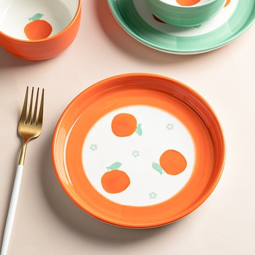 墨色釉下彩卡通米飯碗家用創意陶瓷餐具個性單個吃飯的碗好看的碗