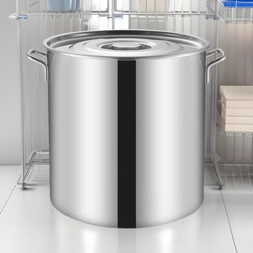 304不銹鋼桶湯桶商用加厚帶蓋電磁爐鹵鍋熬湯家用圓水米桶加LOGO