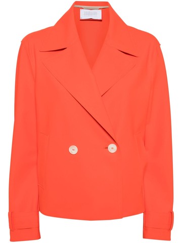 Harris Wharf London - double-breasted jacket - women - Polyamide/Elastane - 42 - Red