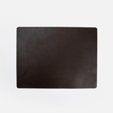 LIND DNA Serene皮革方型餐墊 深棕