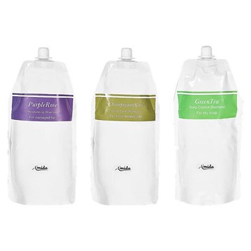 Amida 香檳玫瑰護色洗髮精/紫玫瑰/綠茶控油/茶樹(1000ml)補充包『STYLISH MONITOR』D250036