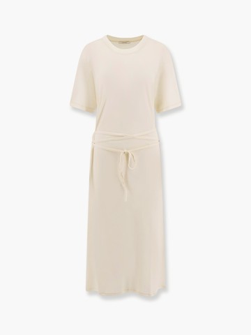 Cotton t-shirt dress with belt - LEMAIRE - gender_Woman
