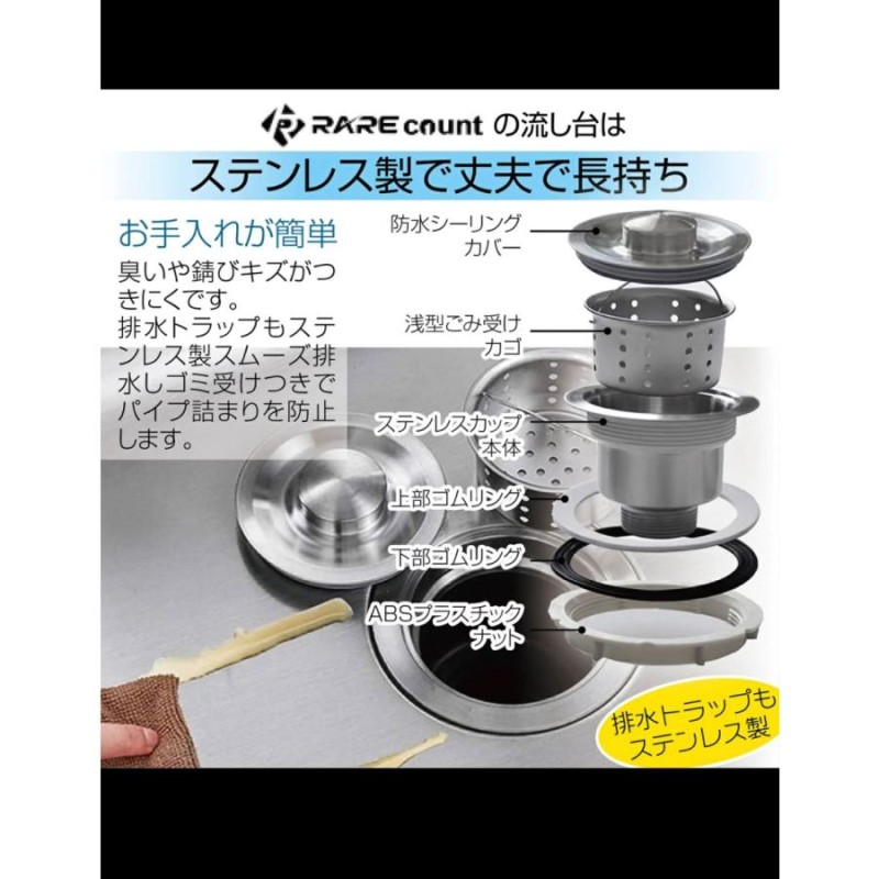 ステンレス簡易流し台 ガーデンシンク屋外 A55[約幅55奥行45高さ80cm]