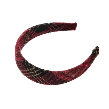 復古聖誕格紋髮箍 / Retro Holiday Check Headband